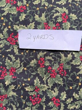 Moda 2 Yards Woodland Holiday Fabric Sentimental Studios Holly Berry